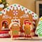 Glitzhome® Set of 4 Wooden Christmas Gingerbread House Table Decor